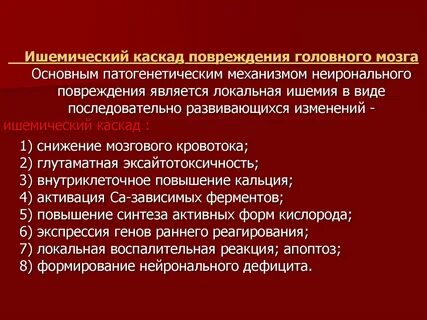 Механизм инсульта