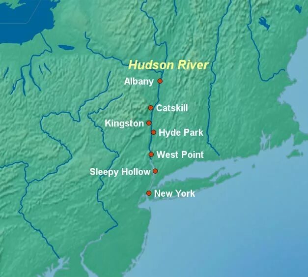 Hudson river map