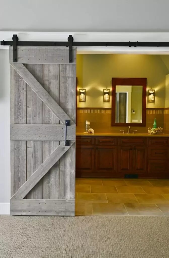Rustic sliding door wooden door barn door for sliding systems - . Sliding doors,