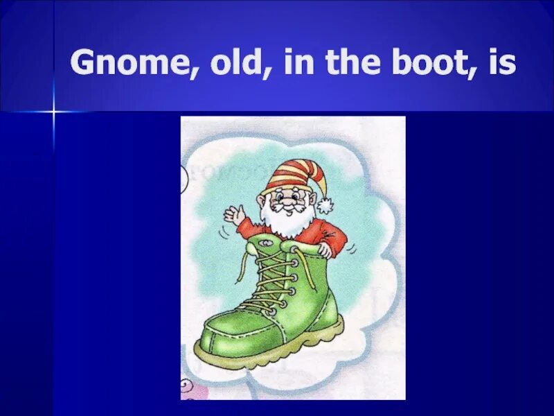 The boot is. The boot is