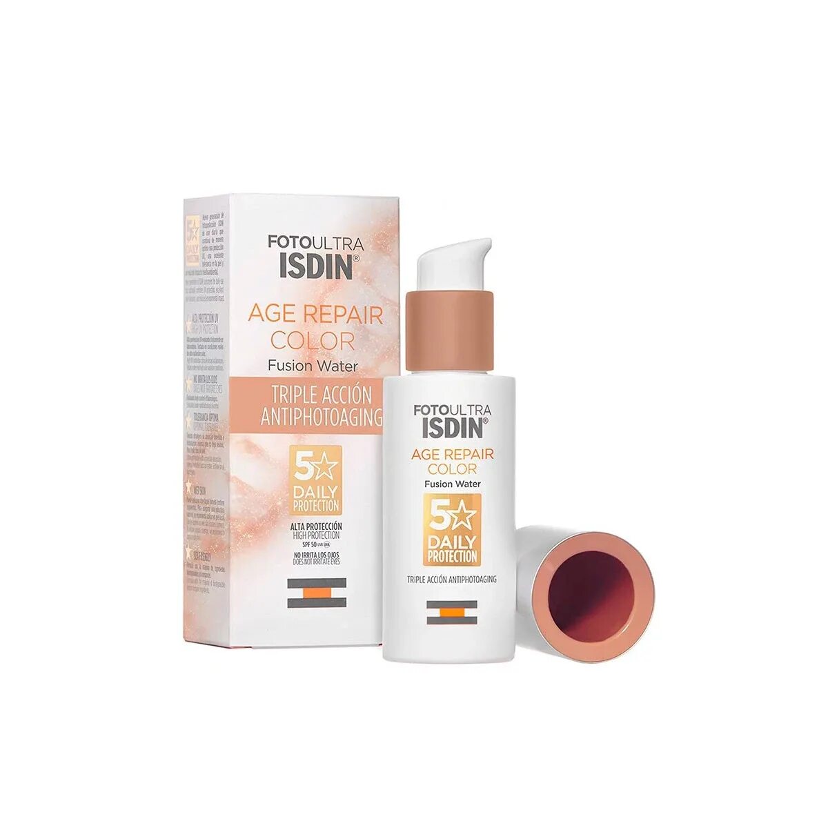 Foto Ultra ISDIN age Repair. Solar+protect Fluid spf50 Schrammek. Image СПФ. Repair SPF 30++.