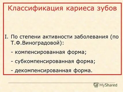 Активность кариеса