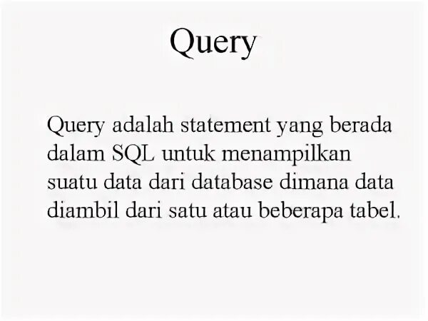 Parallel query