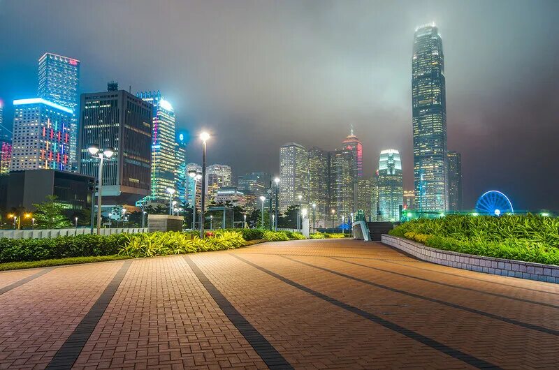 420 страна и город. Гонконг набережная.