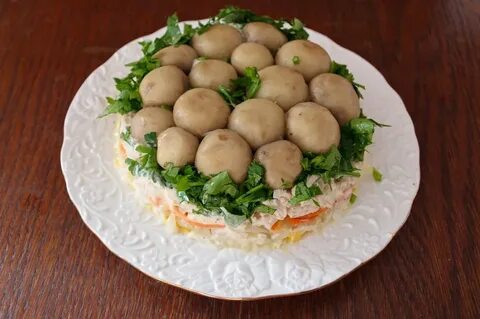 Салат с грибами картошкой яйцом