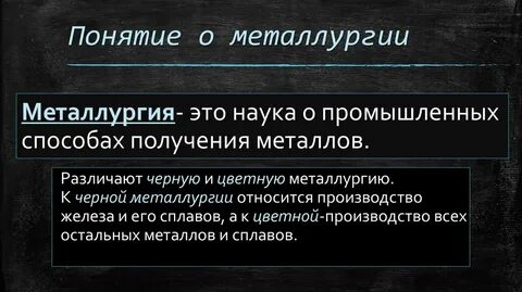 Металлы в природе понятие о металлургии