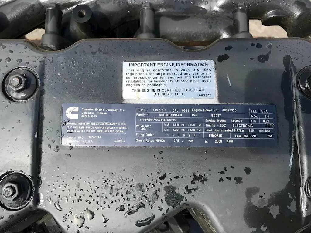 Engine number