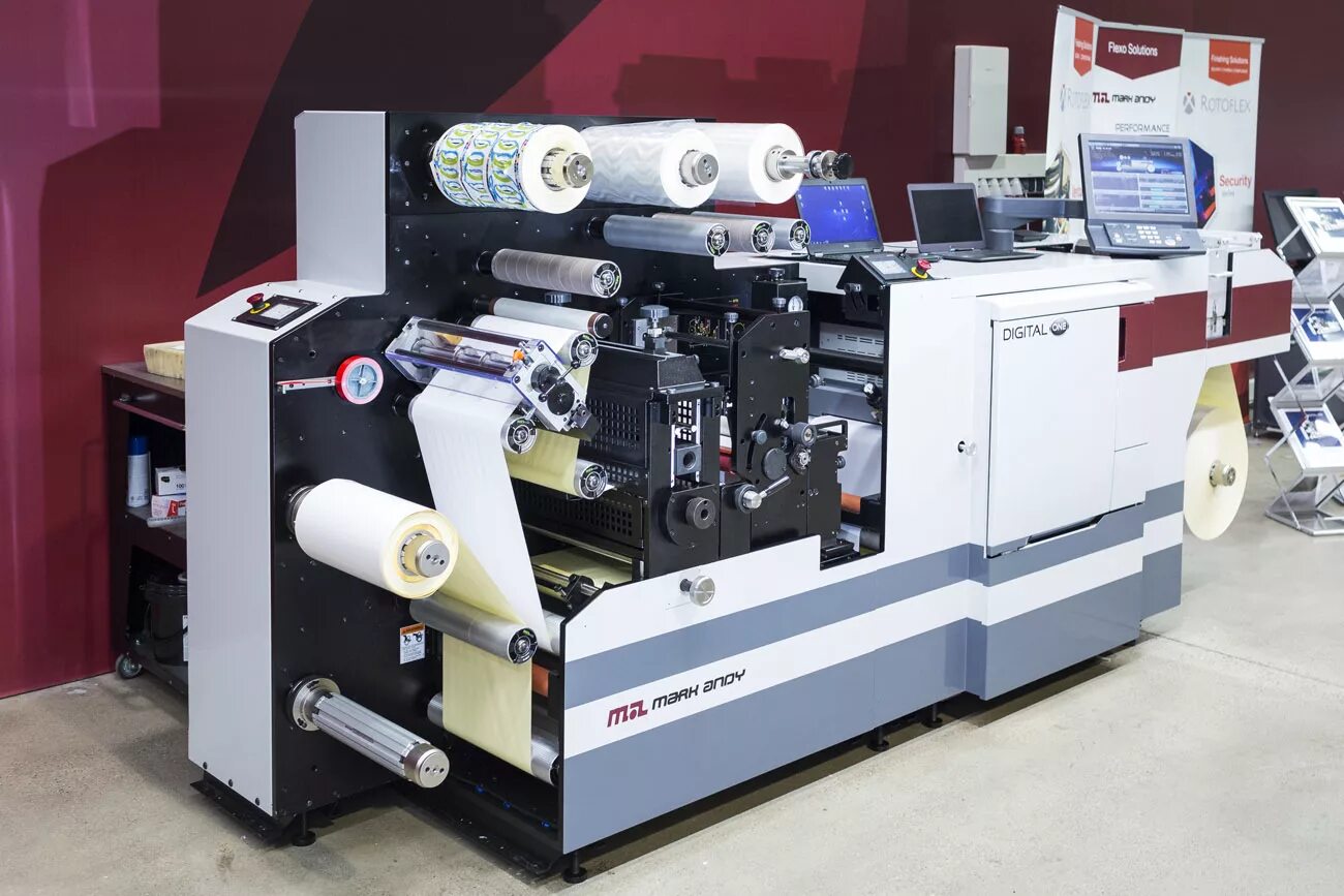Флексографическая печатная машина. Mark andy печатная машина. rotoflex, ag 500. mark andy 830. станок для двухцветной флексопечати с2фп.