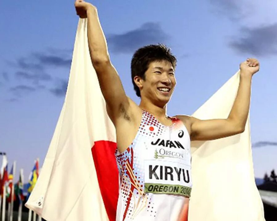 Run time 9. Olympic Asian athlete. Yoshihide Kiryu. Ёсихидэ Ибата. Yoshihide Kiryu 9.98.