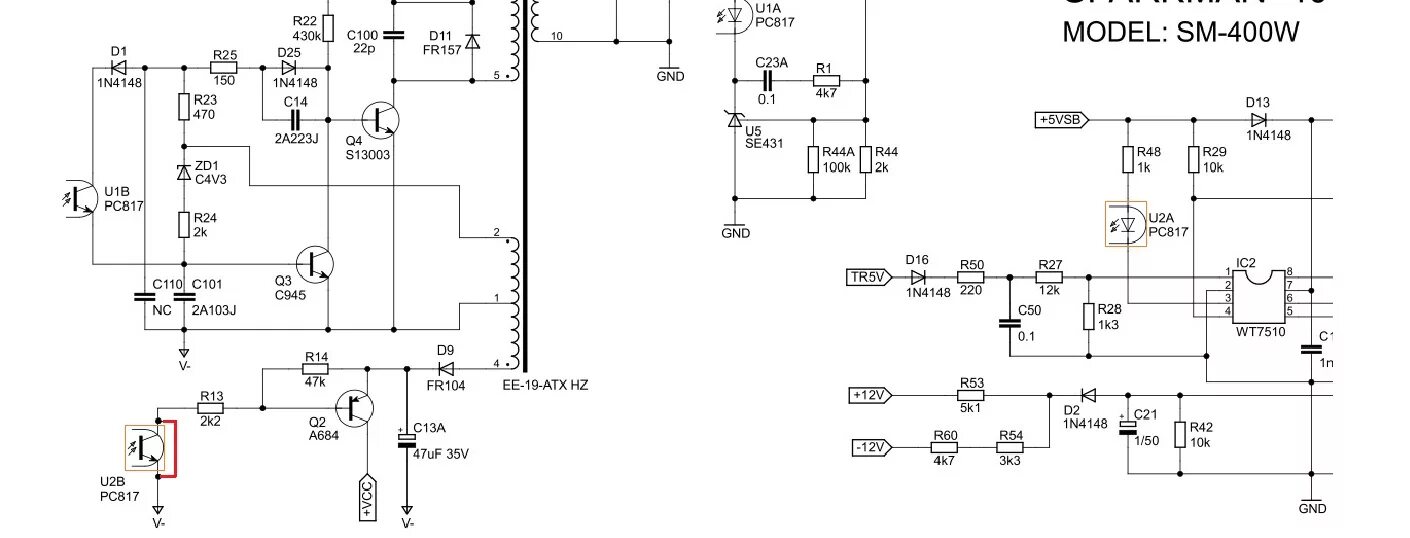 Зарядное из компьютерного блока на ШИМ UC3843 и R7510A - Diodnik