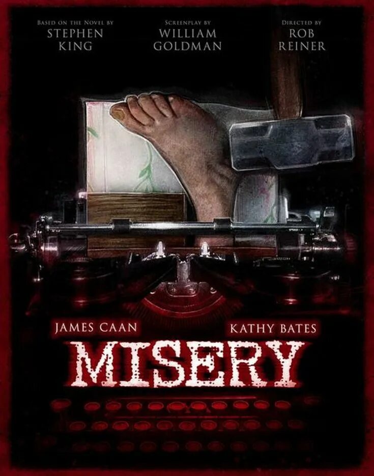 Мизери книга читать. Мизери 1990. мизери 1990 постер.