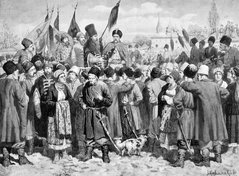 И хмелько. Переяславская рада картина кившенко. Д. 1654 год переяславская рада. Картина переяславская рада художник.