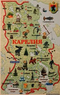 Достопримечательности карелии на карте
