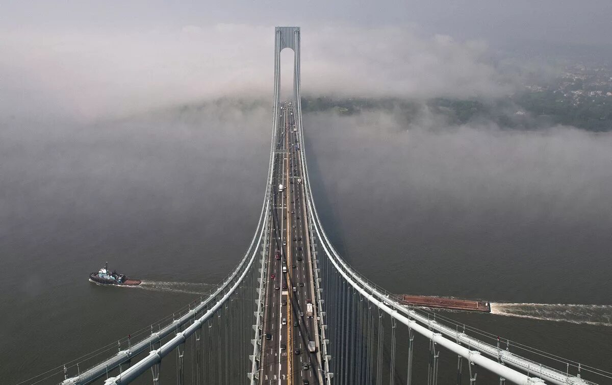 Мост Верразано в Нью-Йорке. Мост Верразано-Нэрроуз New York. Висячий мост Royal gorge, США. Самый высокий вантовый мост. Название самого длинного моста