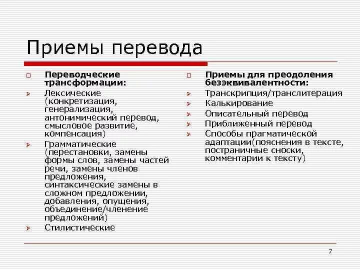 Заменить слово способ. Методы и приемы перевода. Лексические и грамматические приемы в переводе. Лексические приемы перевода. Методы приемы и способы перевода.