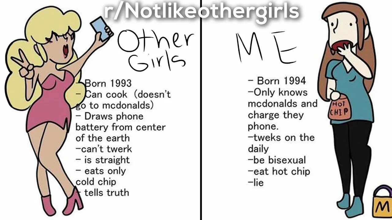The other is me. Not like other girls. I'M not like other girls. Im not like other girls meme. Other girls me.