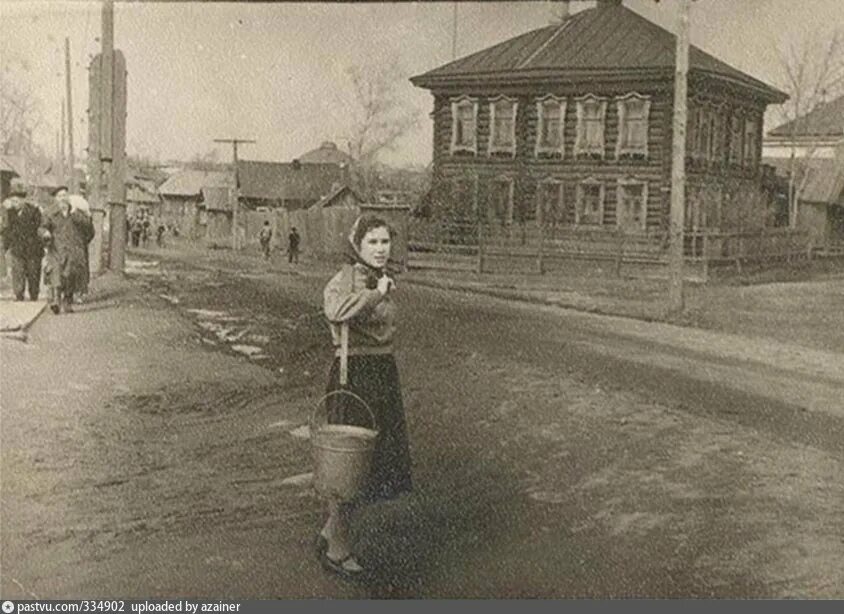 Ижевск 1950-е годы. Старые фото. Исторические снимки Ижевска. Архив старых фотографий. Улица большая дорога