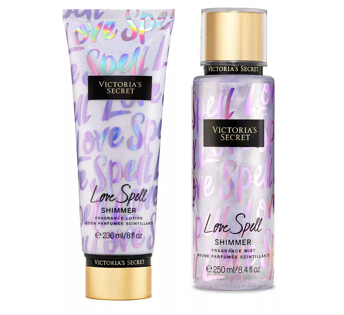 Парфюмированный спрей для тела Victoria's Secret Love Spell Shimmer.