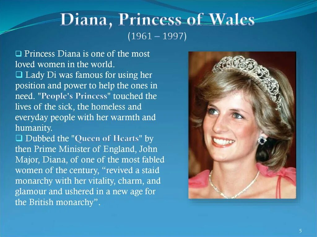 Известные люди на английском языке с переводом. Diana Princess of Wales 1961-1997. Famous people of great Britain презентация. Известные люди Великобритании на английском.