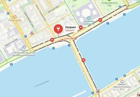 Университетская набережная карта
