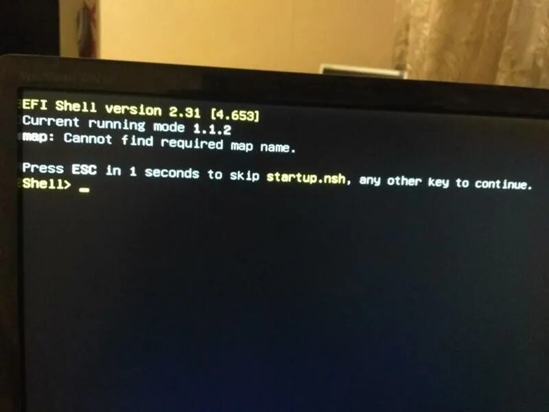 EFI Shell Version 2.60. EFI Shell выскакивает. UEFI Shell при загрузке.