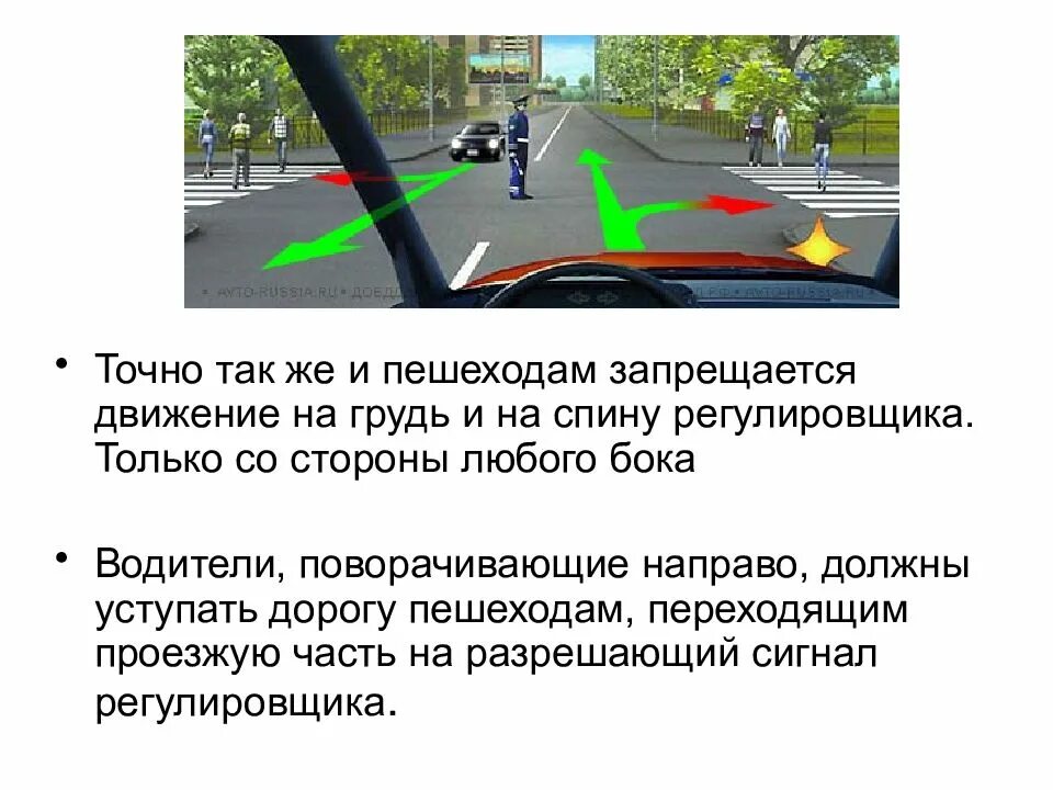 Невыполнение требования уступить дорогу пешеходу