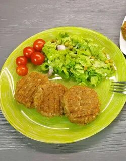 Рисовые котлеты с консервами