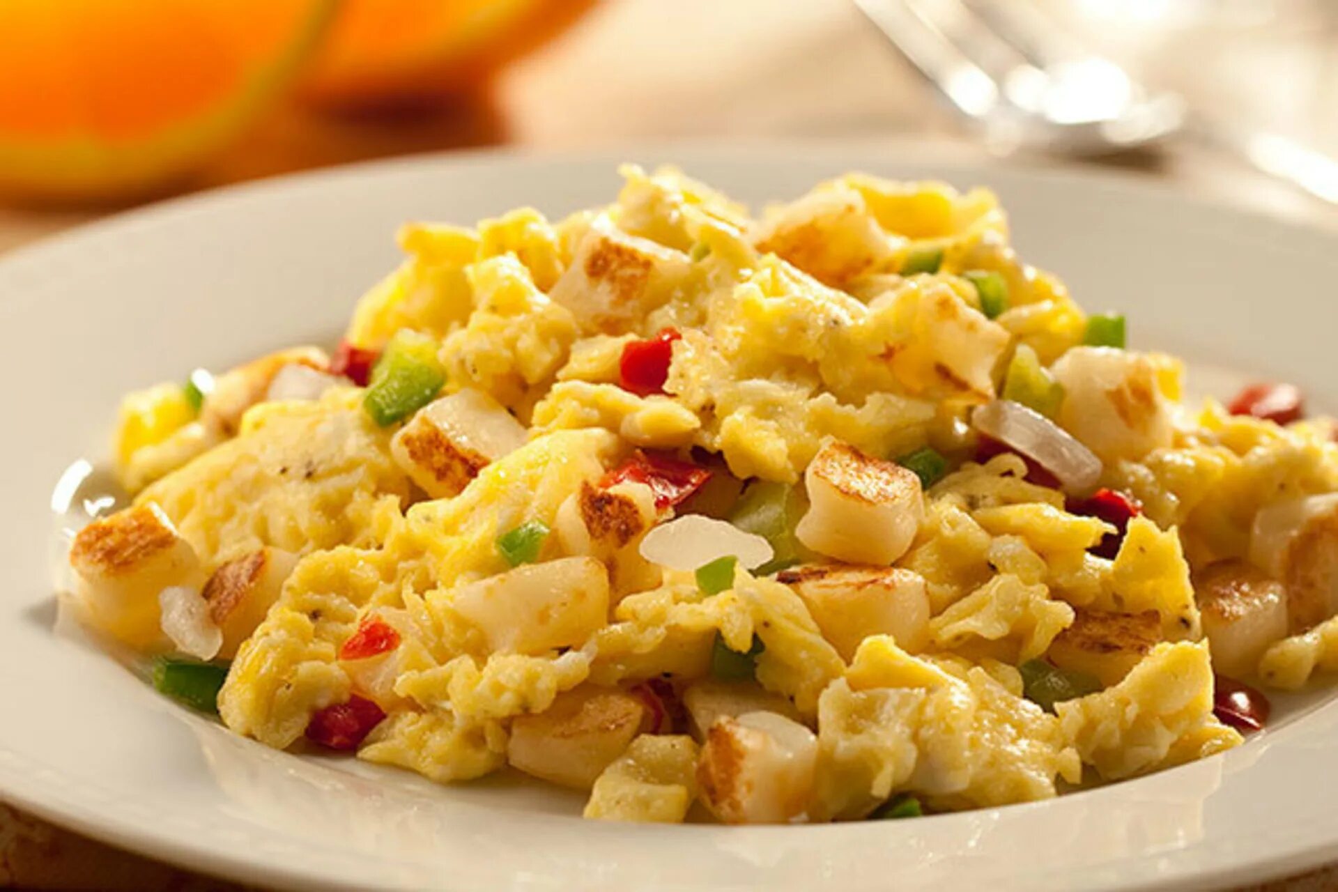 Eggs cheese peppers. Яичница с кальмарами. скрамбл. scrambled eggs. potato egg.