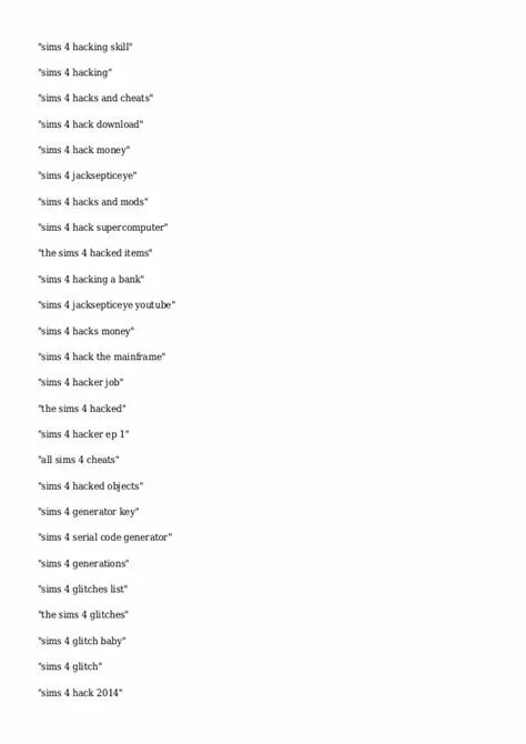 Sims 4 cheat codes