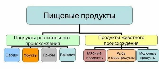 На какие группы подразделяются продукты