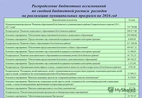 Распределение бюджетных ассигнований по разделам