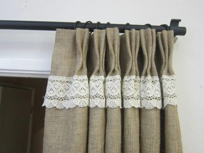 Pin by Цыплячий Пух on Burlap Curtains, Burlap curtains, Diy curtains