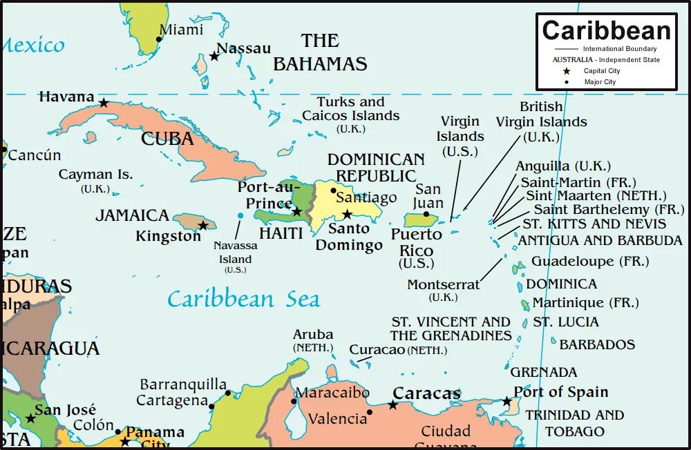 Карибский регион на карте. Caribbean Islands Map. Острова Карибского бассейна на карте. Caribbean Islands on a Map. Карибский бассейн на карте.