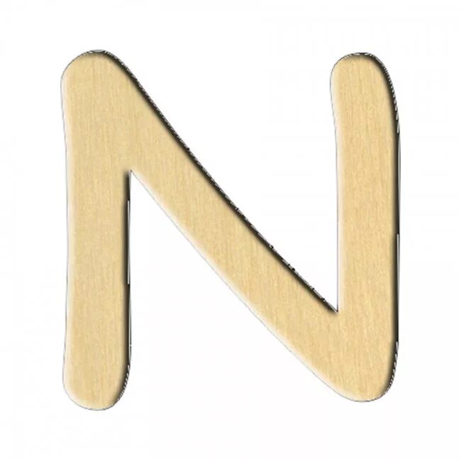 N eng. Английская буква n. Буквы для детей. N eng. Буква n с плоскими краями.