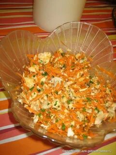 Рыбный салат с морковью