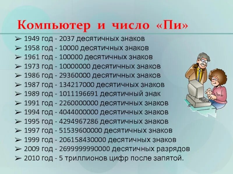 Число десятичных знаков это
