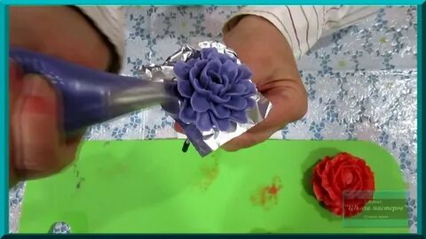 Как делать розы из крема на торт