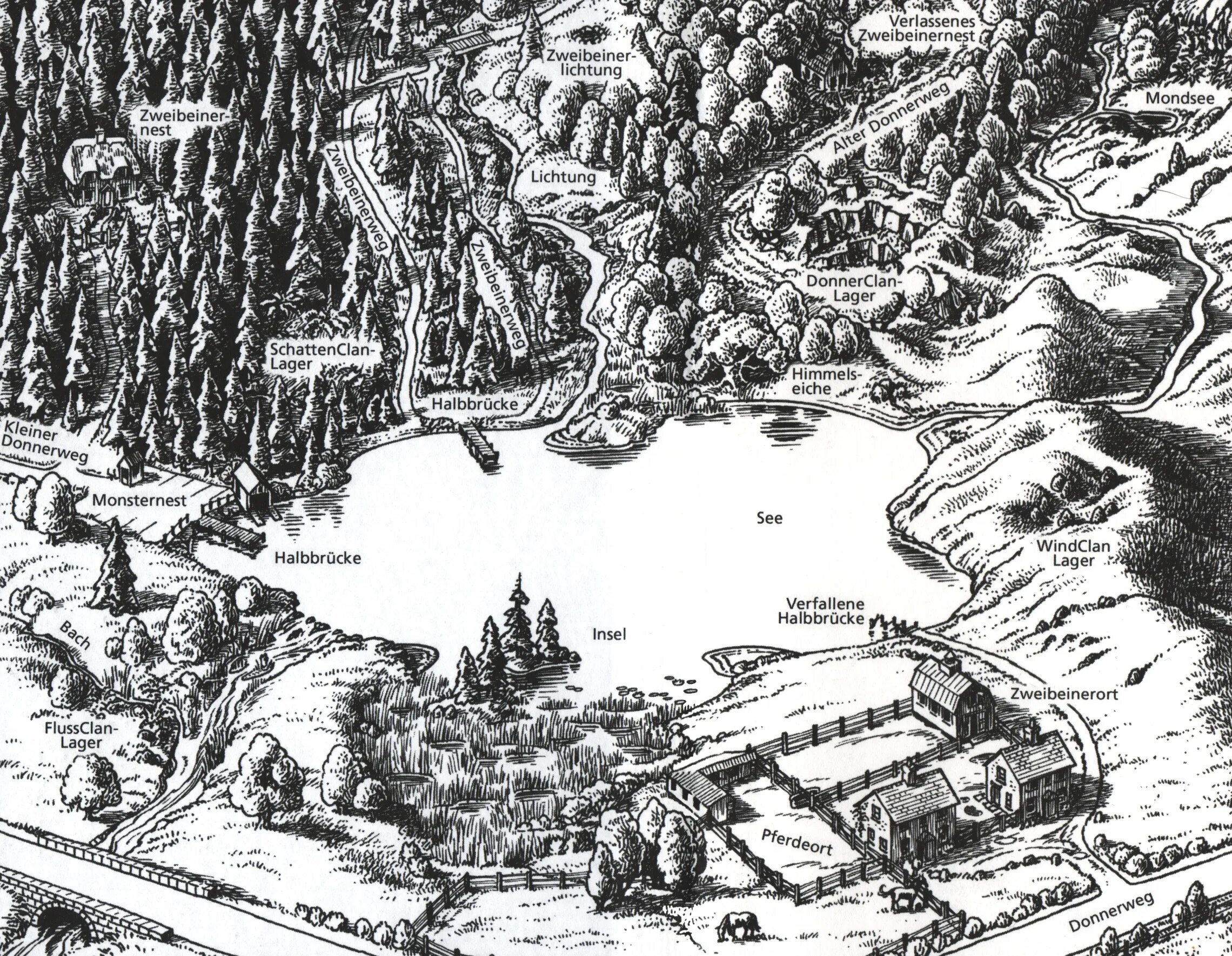 Коты воители карта озерной территории. Коты воители территория племени. Карта племен коты воители. Карта территории котов воителей. Коты воители карты территории племени.