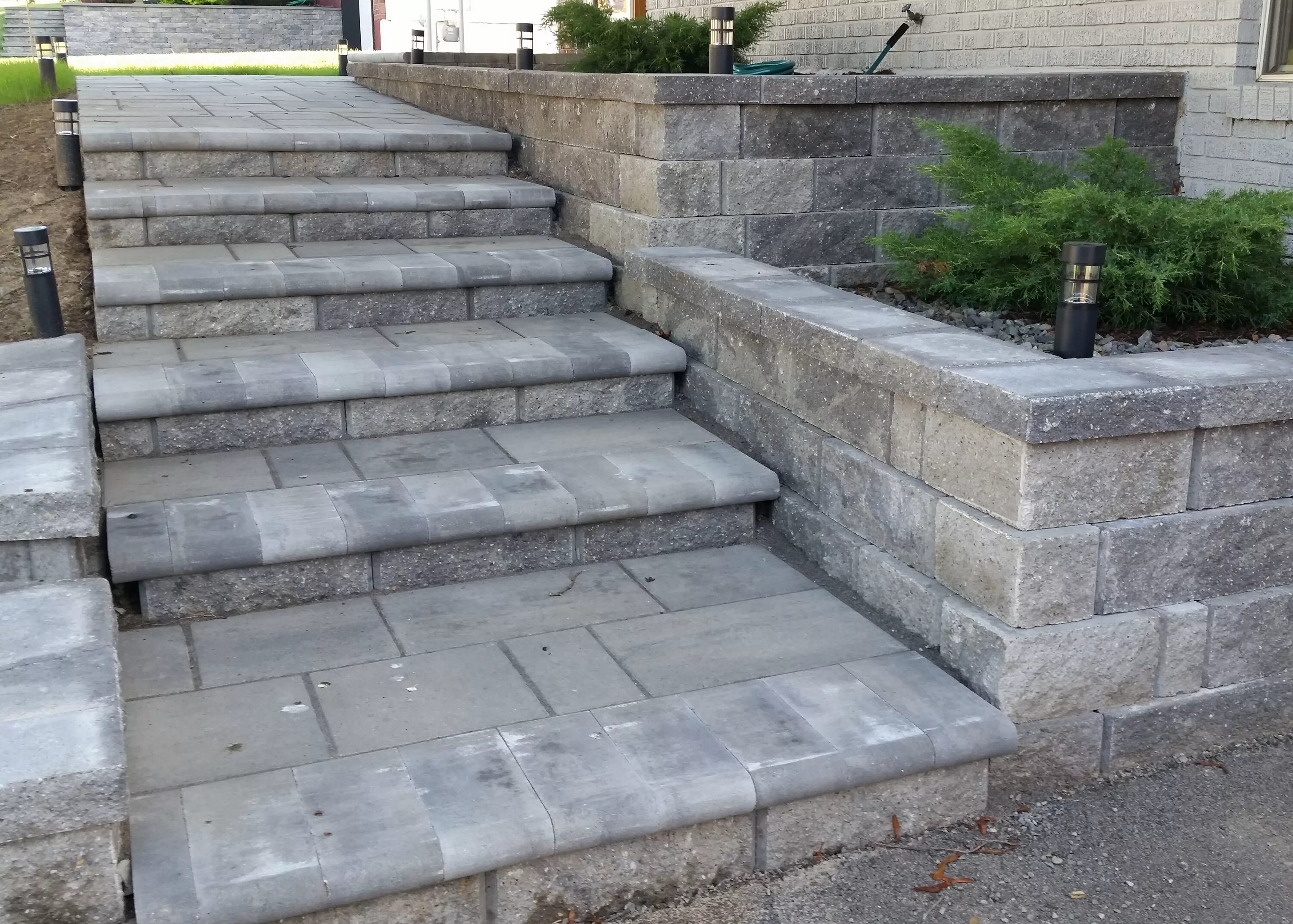 Block steps. Block steps
