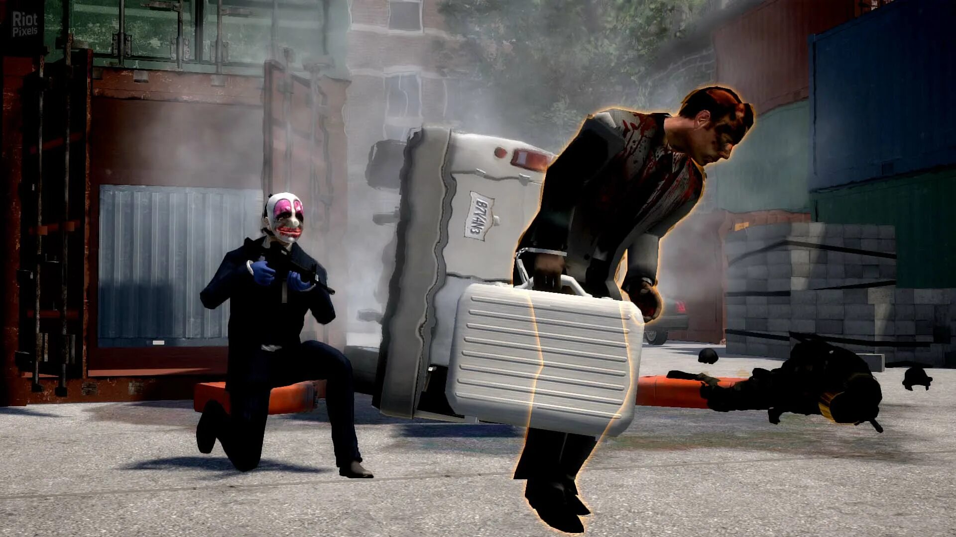 Payday 2 ограбление банка. Payday the heist heat street. Payday vr. Грабители пейдей 2 в масках. Ограблять банки игры.