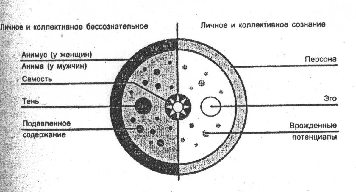 Коллективное бессознательное состоит из. Структура личности по юнгу схема. структура психики по юнгу схема. юнг структура психики. юнг схема бессознательное самость.