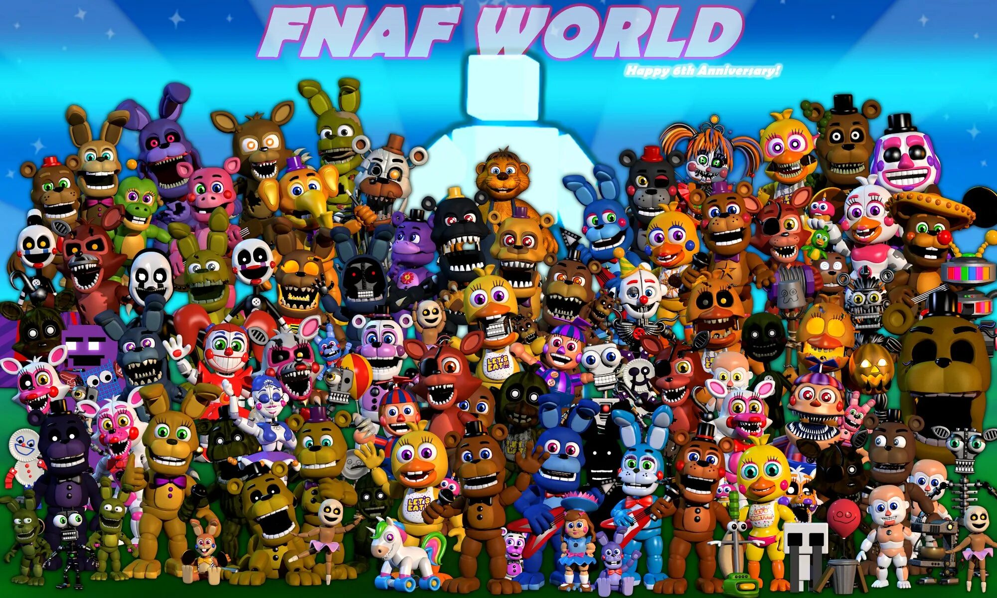 Фнаф ворлд на пк. FNAF World 6. FNAF World logo.