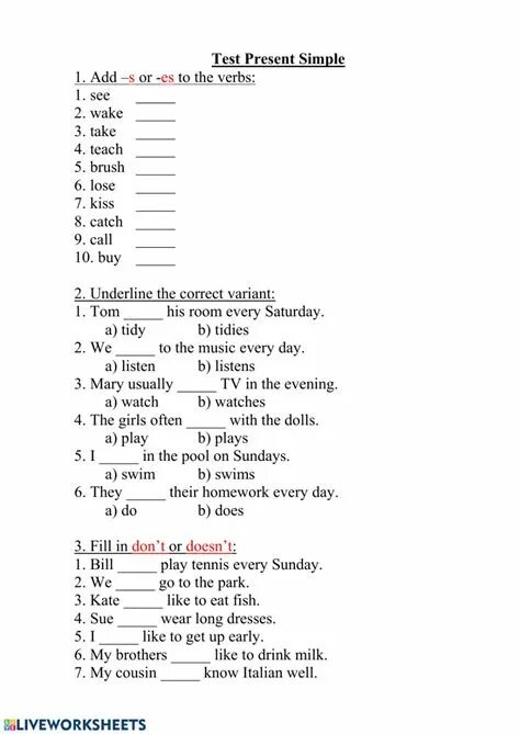 Present simple past simple pdf. Present simple тест. тест по английскому языку 6 класс present simple. present simple упражнения. тест настоящее простое.