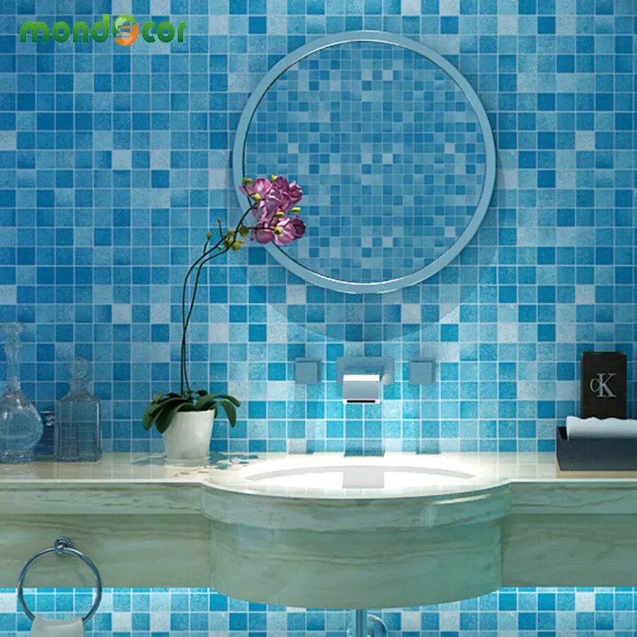 моющие обои для ванной. обои для ванной комнаты водостойкие. виниловые обои для ванной. обои в ванной. интерьер ванной комнаты с обоями.