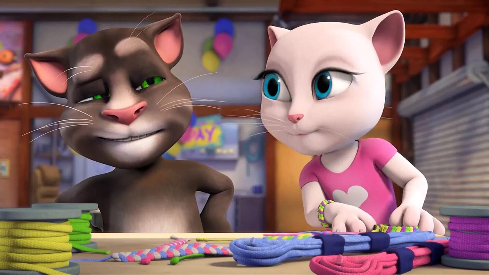 Talking tom говорящий том. Том и его друзья. Том, Анджела и Джинджер.