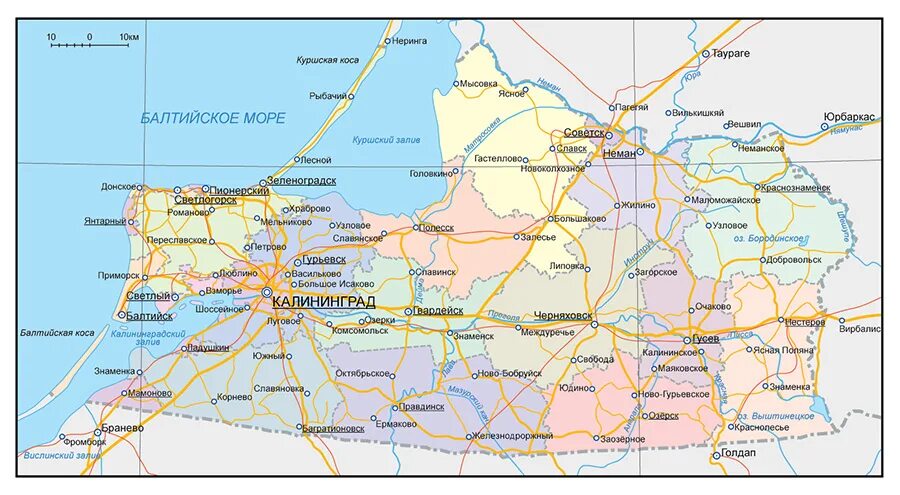 Светлогорск на карте калининградская область. Калининградская область на карте. Калининград на карте. Карта Калининградской области с городами. Карта Калининграда с достопримечательностями.