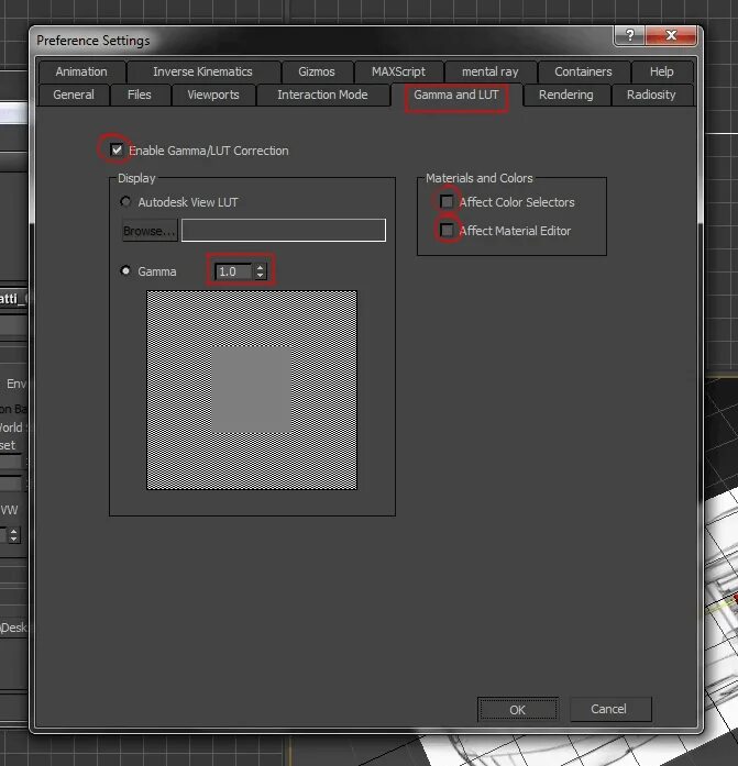 Gamma max. Autodesk 3ds max 2025. гамма в 3 d max. 3ds max lut. где находится lut 3ds max.