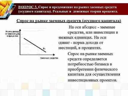 Спрос на рынке капитала