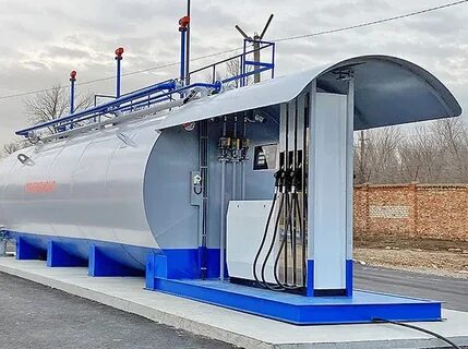 Общая вместимость надземных резервуаров автозаправочных станций