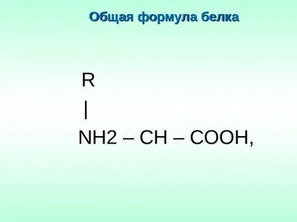 Белок формула